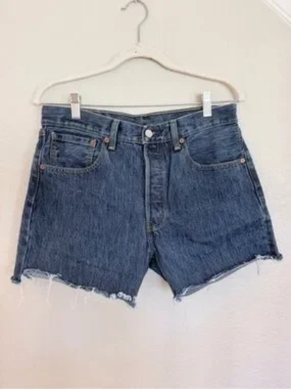 Vintage Levi’s 501 Cut-Off Denim Shorts Button Fly Medium Wash Size 32